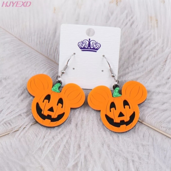 Disney Jack-o-Lantern Halloween pumpkin earrings - Picture 3 of 12